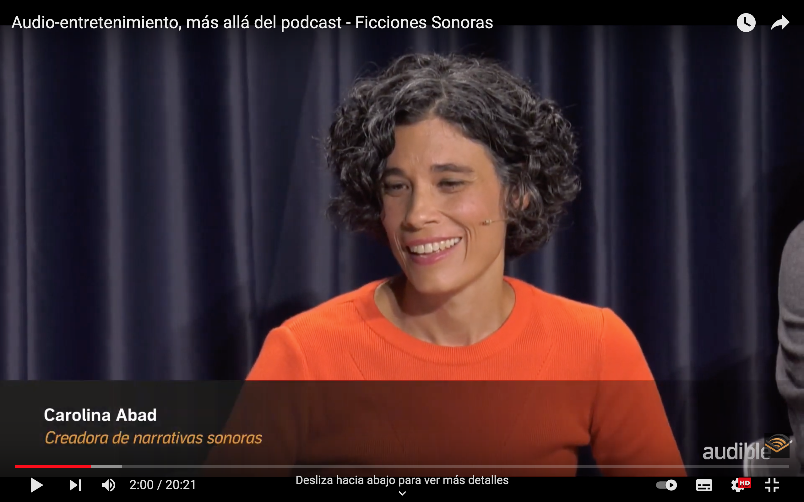 Pez Papaya hablando sobre ficciones sonoras